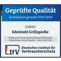 GMMH Profi BBQ Rozsdamentes Acél Grillnyárs 20 db – Extra Széles 1 cm, Extra Erős 2 mm Vastag, 50 cm Hosszú – Húsnyárs, Saslik, Kebab Nyárs 3