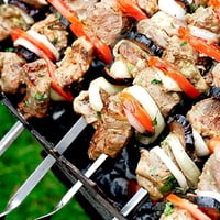 GMMH Profi BBQ Rozsdamentes Acél Grillnyárs 20 db – Extra Széles 1 cm, Extra Erős 2 mm Vastag, 50 cm Hosszú – Húsnyárs, Saslik, Kebab Nyárs 8