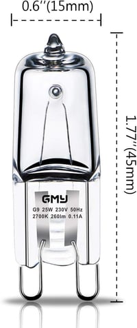 GMY 25W G9 Halogén Sütőlámpa 300°C Hőálló 4db Mikróhullámú Sütőhöz - 25W 4PACK 7