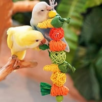 GNAUMORE Jucărie comestibilă pentru rozătoare, iepuri, cobai, hamsteri - Glob de fân și morcov, suspendabile 7
