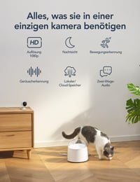 Sada 4 ks interiérových WiFi bezpečnostných kamier GNCC GC3, 1080P Full HD, 2,4 GHz, zásuvné, pevné, domáca monitorovacia kamera 2
