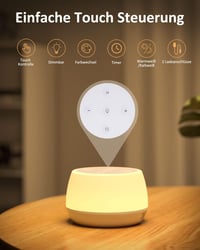 Görvitor USB-C 20W gyors tolto LED ejszakai lampa erintes dimmel RGB szinvaltassal idozitessel asztali lampa gyerek szobaba haloszobaba nap 3