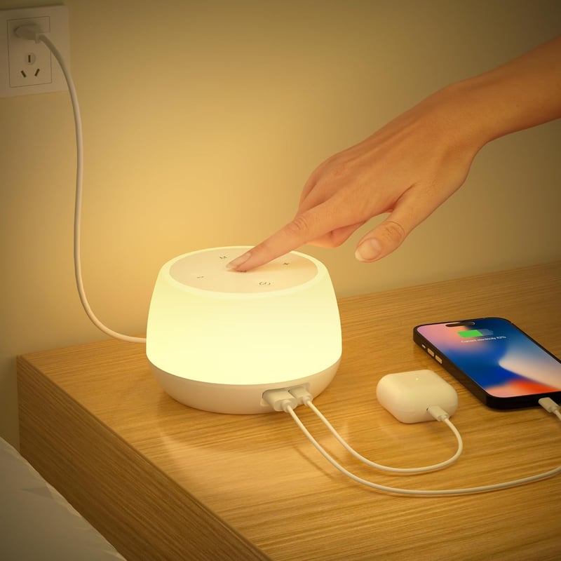 Görvitor USB-C 20W gyors tolto LED ejszakai lampa erintes dimmel RGB szinvaltassal idozitessel asztali lampa gyerek szobaba haloszobaba nap