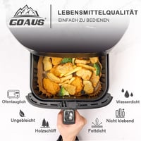 GOAUS Sütőpapír Forrólevegős Fritőzhöz 4,5-8L, 125 db Légkeveréses Sütő Papírtálka 20-24 cm Ninja Cosori Tefal Philips XL XXL 2