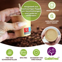 GoBeTree 100 bucăți pahare din hârtie kraft reutilizabile, 120 ml, pentru espresso și lungo, băuturi reci și calde, pahare din carton de unică folosință 3