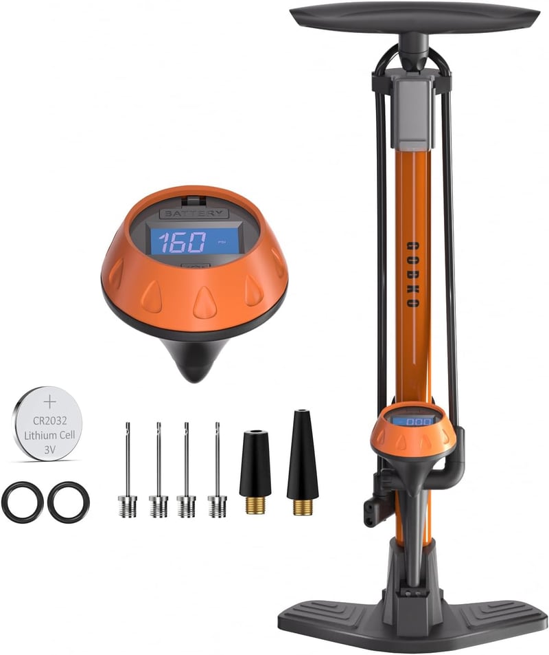 GOBKO kerékpár pumpa nyomásmérővel 160 PSI francia szelep MTB országúti
