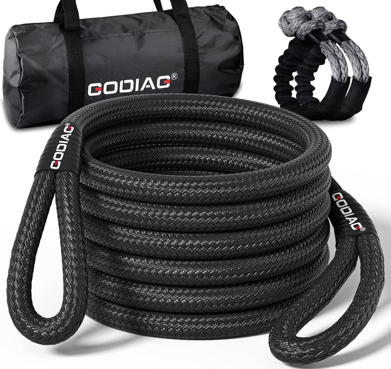 GODIAG 1"×30ft Kinetic Recovery Tow Cable 43000lbs Terepjáró Vonókábel Rugalmas