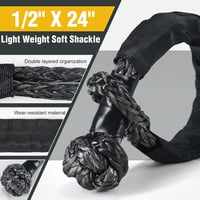 GODIAG 1"×30ft Kinetic Recovery Tow Cable 43000lbs Terepjáró Vonókábel Rugalmas 5