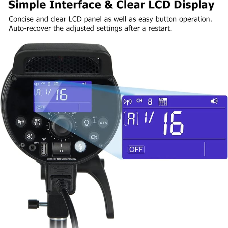 Godox DP600III Stúdió Vaku 600W Professzionális Monoblokk Bowens Csatlakozóval és 2.4G Vezeték Nélküli Rendszerrel
