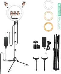 Godox LR150 LED Körfény 46cm Állvánnyal Szelfi Gyűrűlámpa Szabályozható 3000K-6000K Sminkhez Videózáshoz Telefonhoz 1