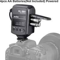 Godox ML-150II Univerzális Makró Körfény 11 Fényerő Szint 5800K GN12 Gyors Újratöltés Canon Nikon Sony DSLR Fényképezőgéphez 8 Adapter Gyűrű 8