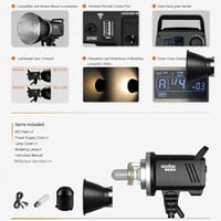 Godox MS300 Kompakt Stúdió Vaku - 300Ws Könnyű Súlyú Vaku 2.4G X Rendszerrel, 50 Fokozatú Teljesítmény, Bowens Rögzítés, Elővillantás Elleni 8