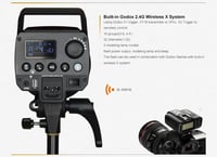 Godox MS300 Kompakt Stúdió Vaku - 300Ws Könnyű Súlyú Vaku 2.4G X Rendszerrel, 50 Fokozatú Teljesítmény, Bowens Rögzítés, Elővillantás Elleni 7