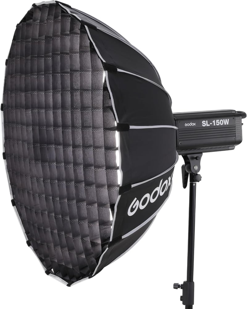 GODOX S120T 120 cm napernyő softbox gyorskioldás rácsos fényterelő fotó stúdióhoz fekete-fehér világítóernyőhöz
