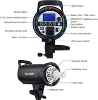 Godox SK400II 400W Stúdió Vaku Vezeték Nélküli 2.4G Rendszer GN65 2