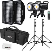 GODOX SL100D 2x100W LED videólámpa szoftboxszal, állvánnyal és távirányítóval 1