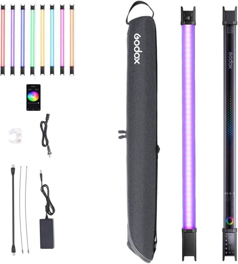 Godox TL60 RGB LED Fénycső 2700K-6500K CRI 96 Videó Lámpa Effektekkel