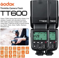 GODOX TT600 2.4G rendszervaku Speedlite fekete Canon Nikon Pentax Olympus Fujifilm Panasonic kompatibilis fényképezőgépekhez 2