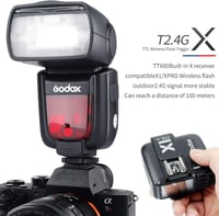 GODOX TT600 2.4G rendszervaku Speedlite fekete Canon Nikon Pentax Olympus Fujifilm Panasonic kompatibilis fényképezőgépekhez 3