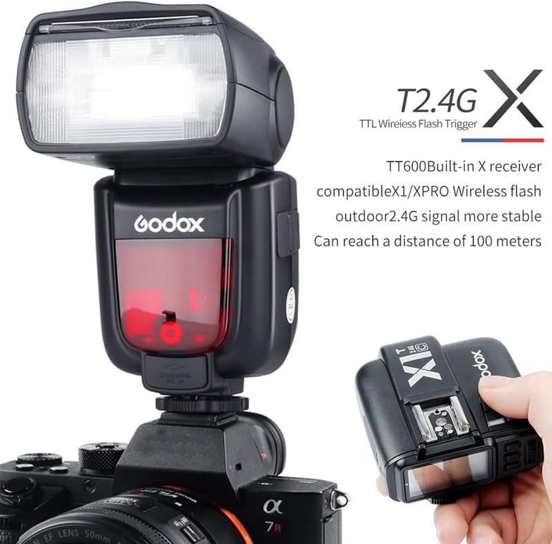 GODOX TT600 2.4G rendszervaku Speedlite fekete Canon Nikon Pentax Olympus Fujifilm Panasonic kompatibilis fényképezőgépekhez