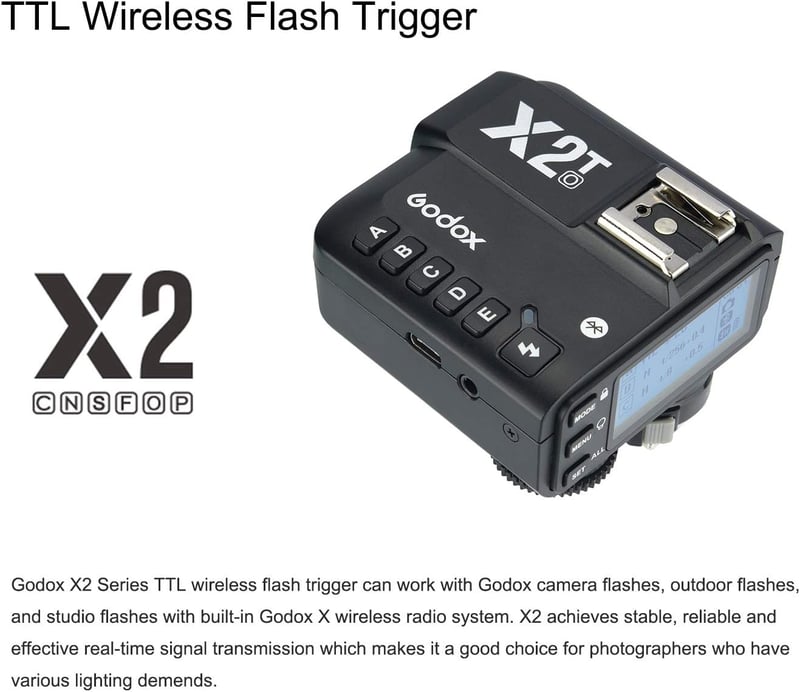 Godox X2T-O TTL Vezeték Nélküli Vaku Trigger Olympus Panasonic HSS 1/8000s