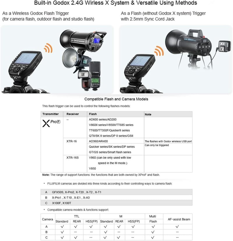 Godox Xpro-F TTL Vezeték nélküli Vaku Trigger Fujifilm Kamerákhoz