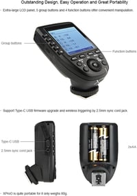 Godox Xpro-O TTL Vezeték nélküli Vaku Trigger 2.4G HSS Olympus Panasonic 5