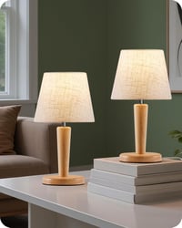 Lampă de masă GOEBLESON ZME13TLDP205 pentru iluminat decorativ în living, dormitor sau pe noptieră 1