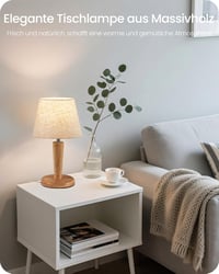 Lampă de masă GOEBLESON ZME13TLDP205 pentru iluminat decorativ în living, dormitor sau pe noptieră 9
