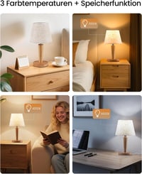 Lampă de masă GOEBLESON ZME13TLDP205 pentru iluminat decorativ în living, dormitor sau pe noptieră 3