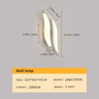 Goeco LED fali lámpa 12W spirál design meleg fehér 3000K hálóhoz 3