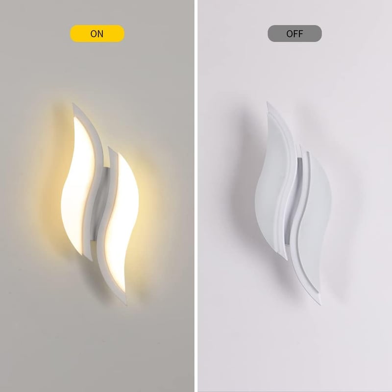 Goeco LED fali lámpa 12W spirál design meleg fehér 3000K hálóhoz