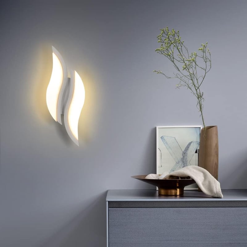Goeco LED fali lámpa 12W spirál design meleg fehér 3000K hálóhoz