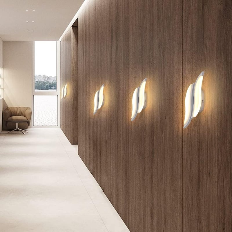 Goeco LED fali lámpa 12W spirál design meleg fehér 3000K hálóhoz