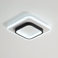Goeco LED stropna svjetiljka 20W s mogućnošću prigušivanja, 3 temperature boje - kvadratna, 24 cm 2