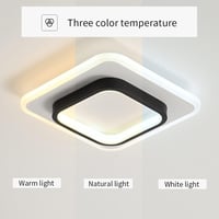 Plafonieră LED Goeco 20W reglabilă, 3 temperaturi de culoare - pătrată, 24 cm 2