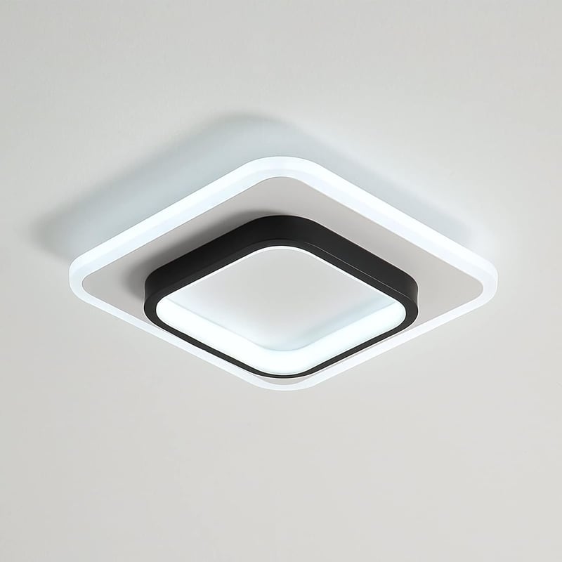 Plafonieră LED Goeco 20W reglabilă, 3 temperaturi de culoare - pătrată, 24 cm