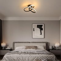 Goeco Modern LED Mennyezeti Lámpa 22W Meleg Fehér 3000K Fekete 6