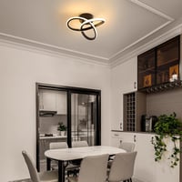 Goeco Modern LED Mennyezeti Lámpa 22W Meleg Fehér 3000K Fekete 5