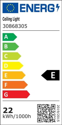 Goeco Modern LED Mennyezeti Lámpa 22W Meleg Fehér 3000K Fekete 9
