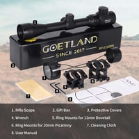 Goetland 3-9x40 EC Puska Távcső Piros-Zöld Szálkereszt Vadászat Airsoft 5