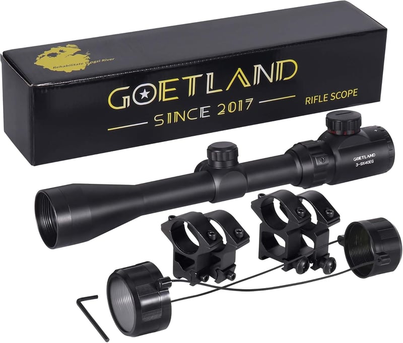 Goetland 3-9x40 EC Puska Távcső Piros-Zöld Szálkereszt Vadászat Airsoft