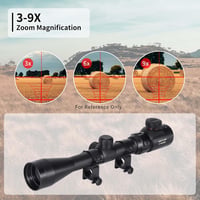 Goetland 3-9x40 EC Puska Távcső Piros-Zöld Szálkereszt Vadászat Airsoft 4