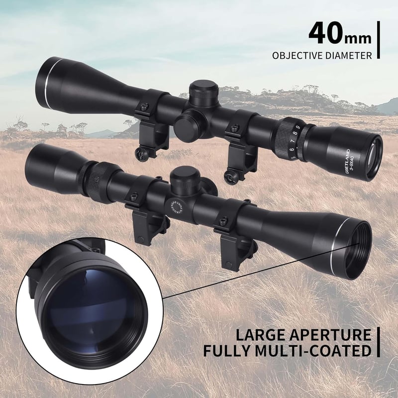 Goetland 3-9x40 Puska Távcső R4 Szálkereszt Taktikai Vadászat Airsoft