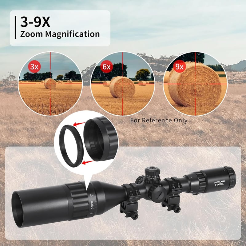Goetland 3-9x50 Puska Távcső Mil Dot Retikel Taktikai Vadászat Airsoft