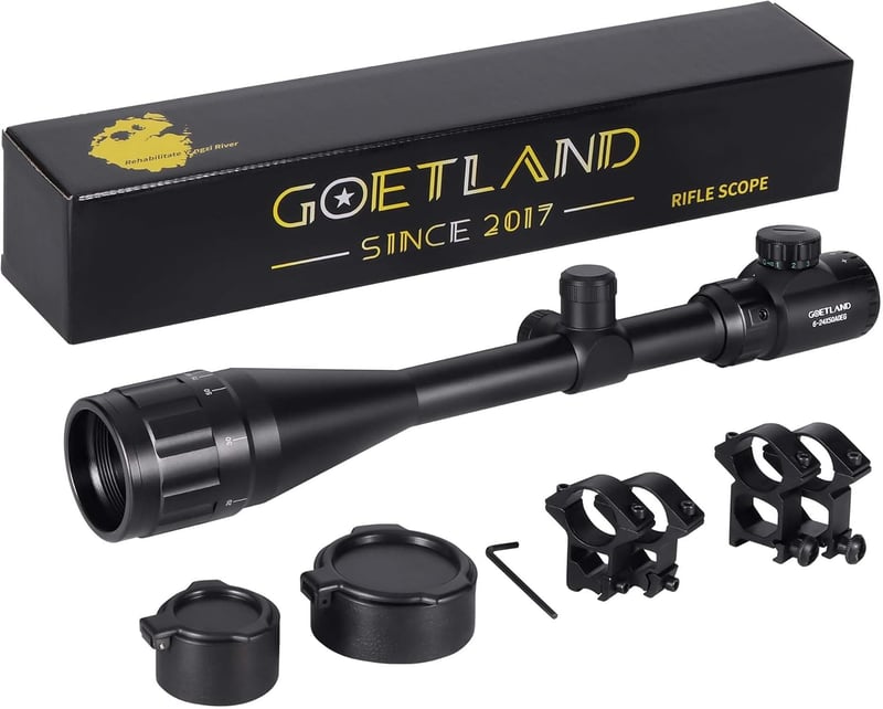 Goetland 6-24x50 AOEG Taktikai Puska Távcső Piros-Zöld Retikulával és Gyűrűkkel