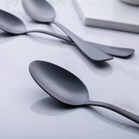 Lingurițe pentru desert GoGeiLi, negru mat, din oțel inoxidabil cu finisaj satinat, 17,2 cm, set de 6 lingurițe pentru ceai sau cafea, lavabile în mașina de spălat vase 3
