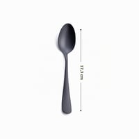 Lingurițe pentru desert GoGeiLi, negru mat, din oțel inoxidabil cu finisaj satinat, 17,2 cm, set de 6 lingurițe pentru ceai sau cafea, lavabile în mașina de spălat vase 4