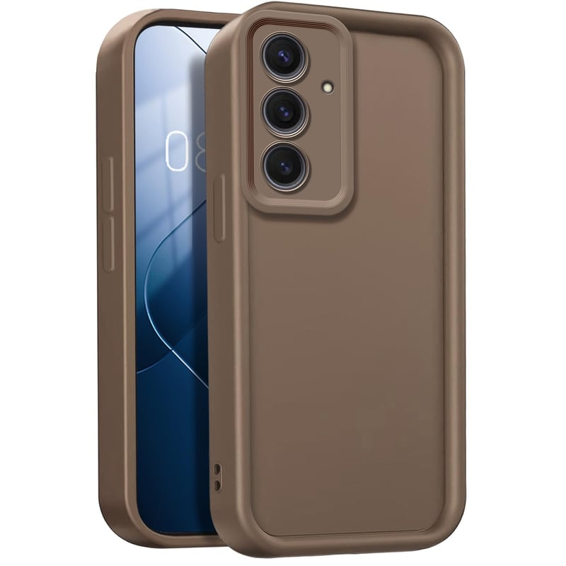 GOGME Samsung Galaxy S25+ Plus 5G smeđa ultra tanka silikonska TPU maskica sa zaštitom od prašine i udaraca