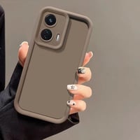 GOGME Samsung Galaxy S25+ Plus 5G barna ultra vékony szilikon TPU tok porvédelemmel és ütésálló védelemmel 7